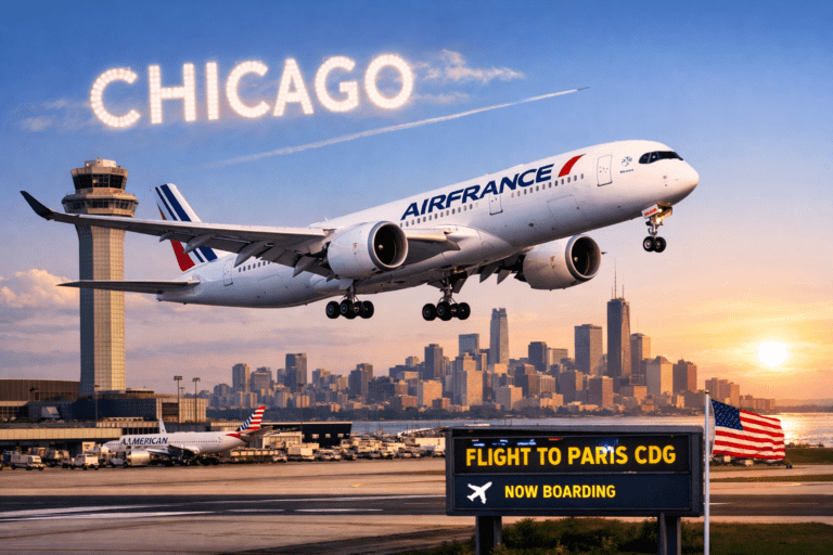 Air France A350 Chicago Flight Return