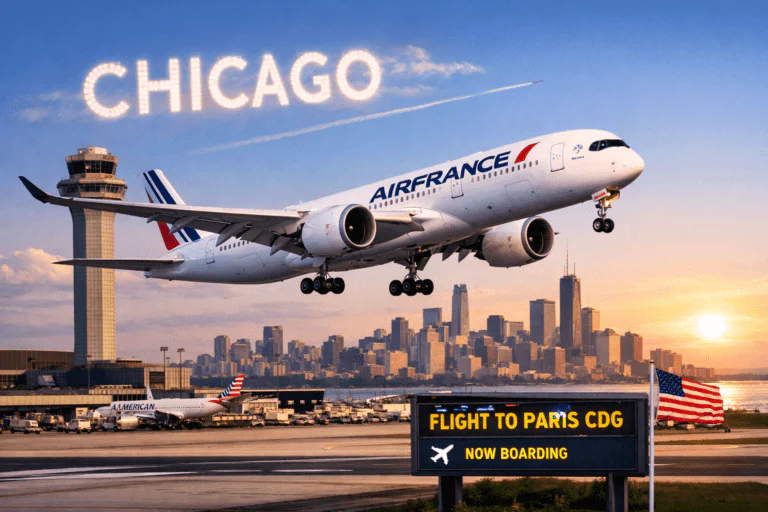 Air France A350 Chicago Flight Return