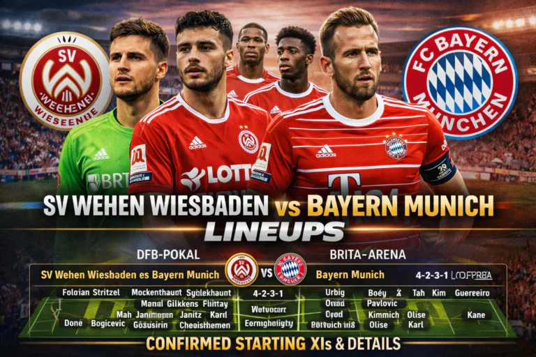 SV Wehen Wiesbaden vs Bayern Munich Lineups