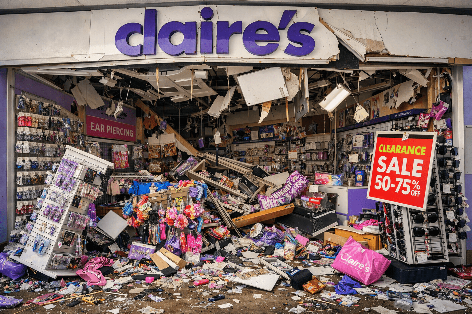 Claire's Accessories Collapse