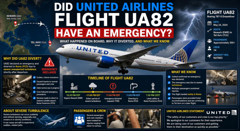 United Airlines Flight UA82 Emergency