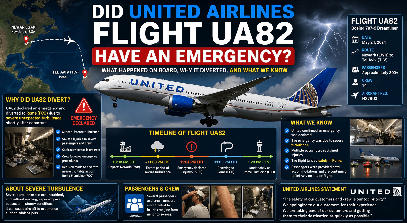 United Airlines Flight UA82 Emergency