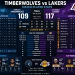 Timberwolves vs Lakers Match Player Stats