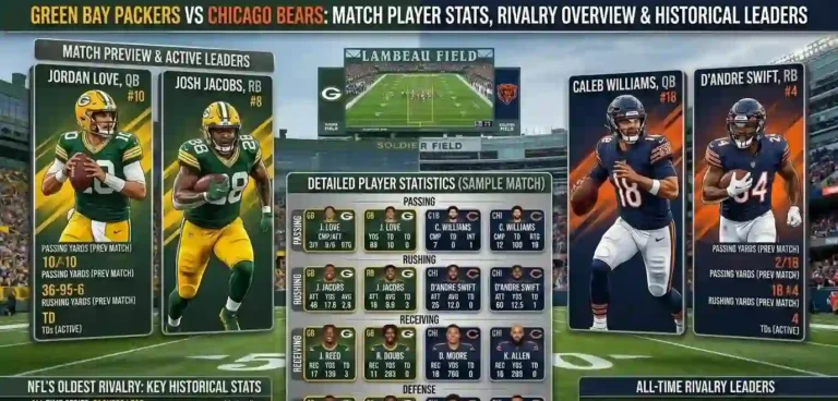 Green Bay Packers vs Chicago Bears Match Player Stats