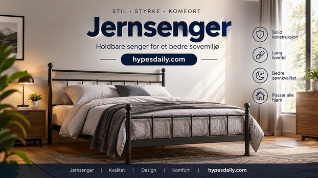 Jernsenger stylish and durable metal bed in a modern bedroom
